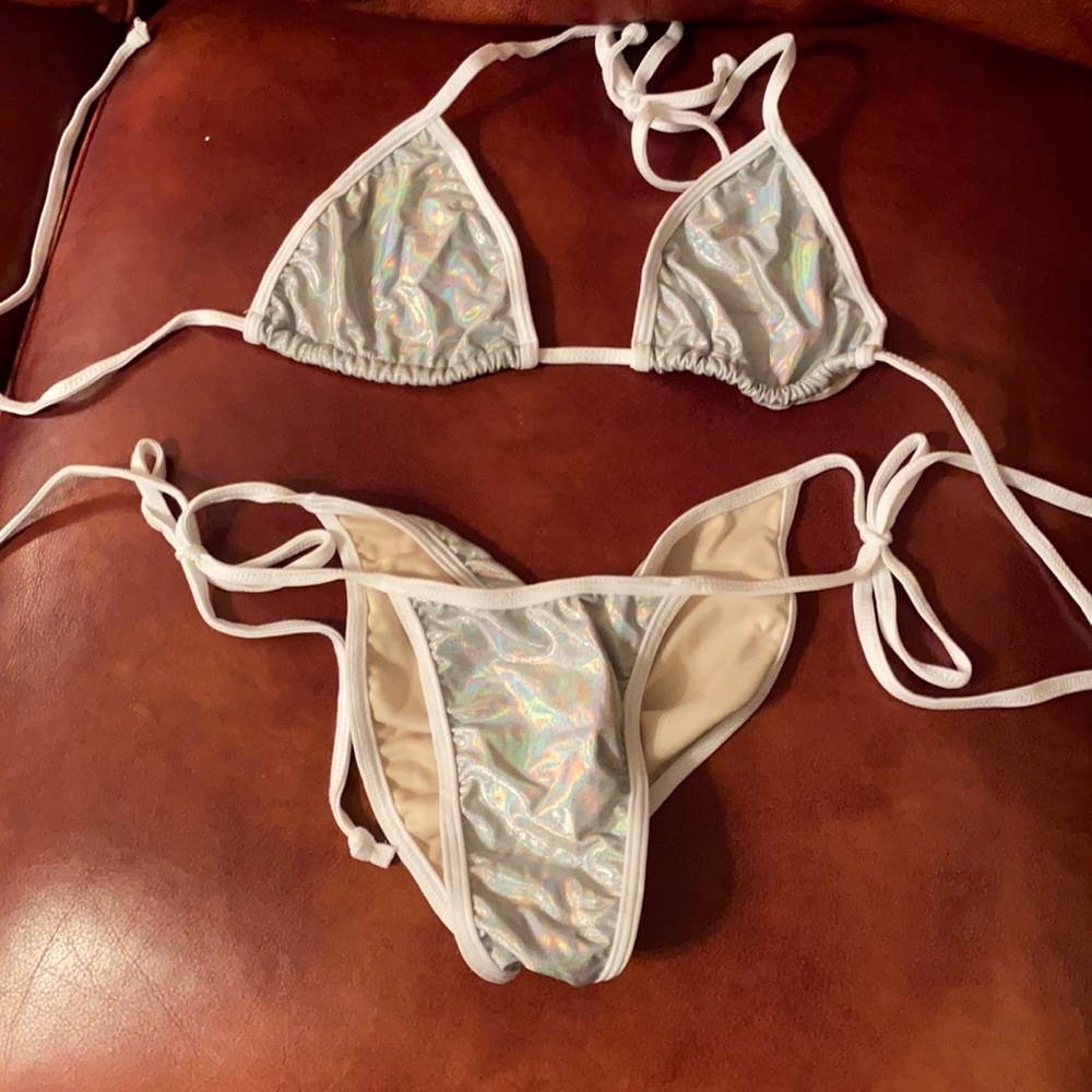 Silver metallic bikini